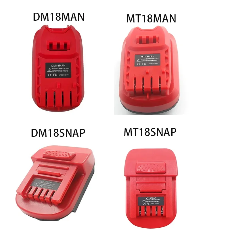

MT18SNAP DM18SNAP DM18MAN MT18MAN адаптер аккумулятора для Dewalt для Milwaukee 18 В литий-ионный аккумулятор преобразователь в электроинструмент для мастера
