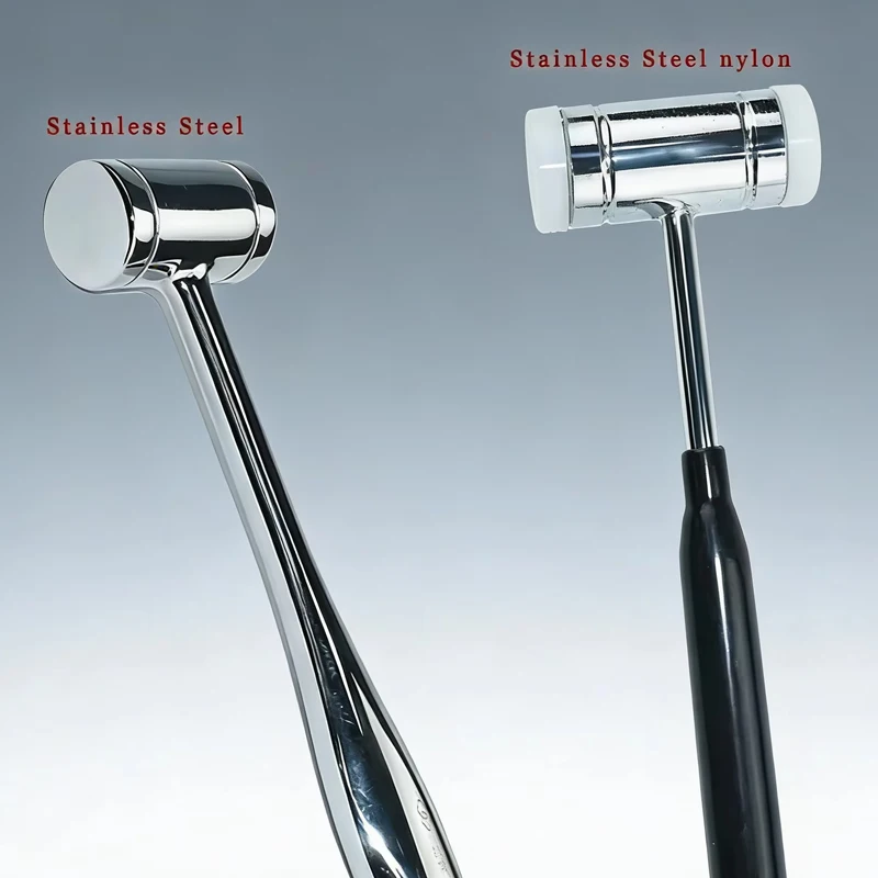 

Dental Bone Hammer Double Headed Nylon Dental Bone Hammer Stainless Steel Handle Teeth Surgical Extraction Tool Can Autoclave