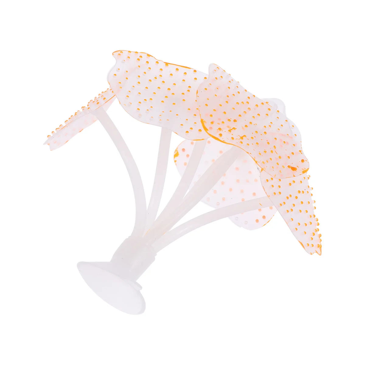 

Fluorescent Coral Artificial Plant Silicone Jellyfish Orange Simulation Terrarium Decor Durable Lifelike Ornament
