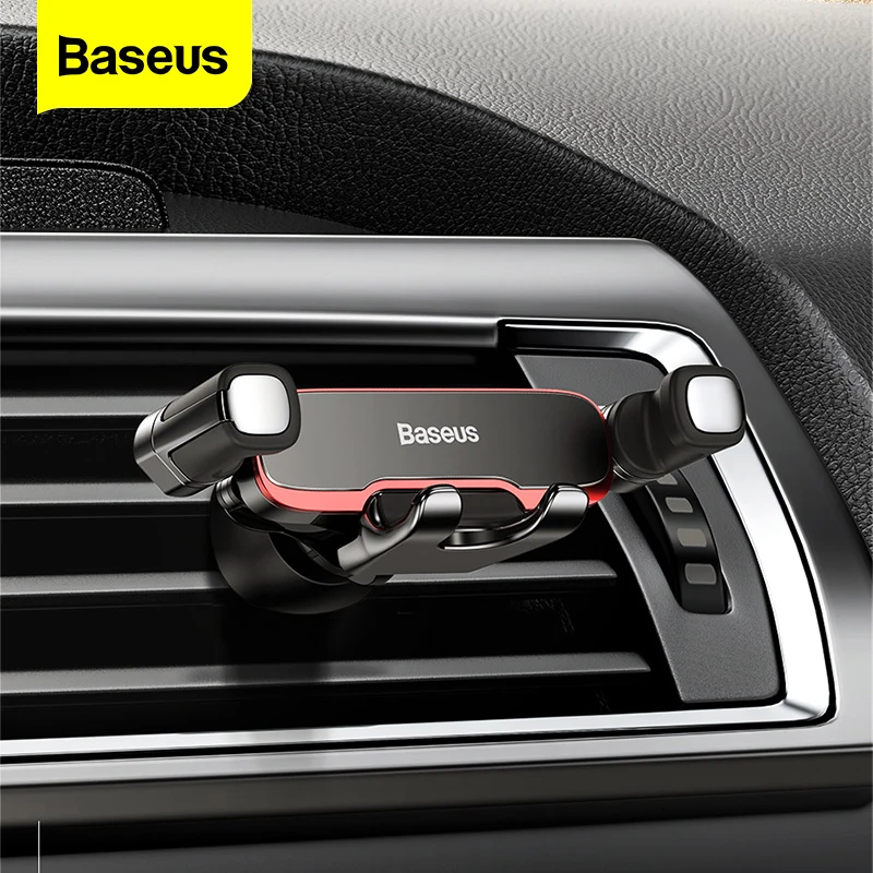 Baseus Car Phone Holder Metal Gravity Auto Air Vent Mobilephone Stand For 4.7-6.5 Inch Phone Invisibile Car Support