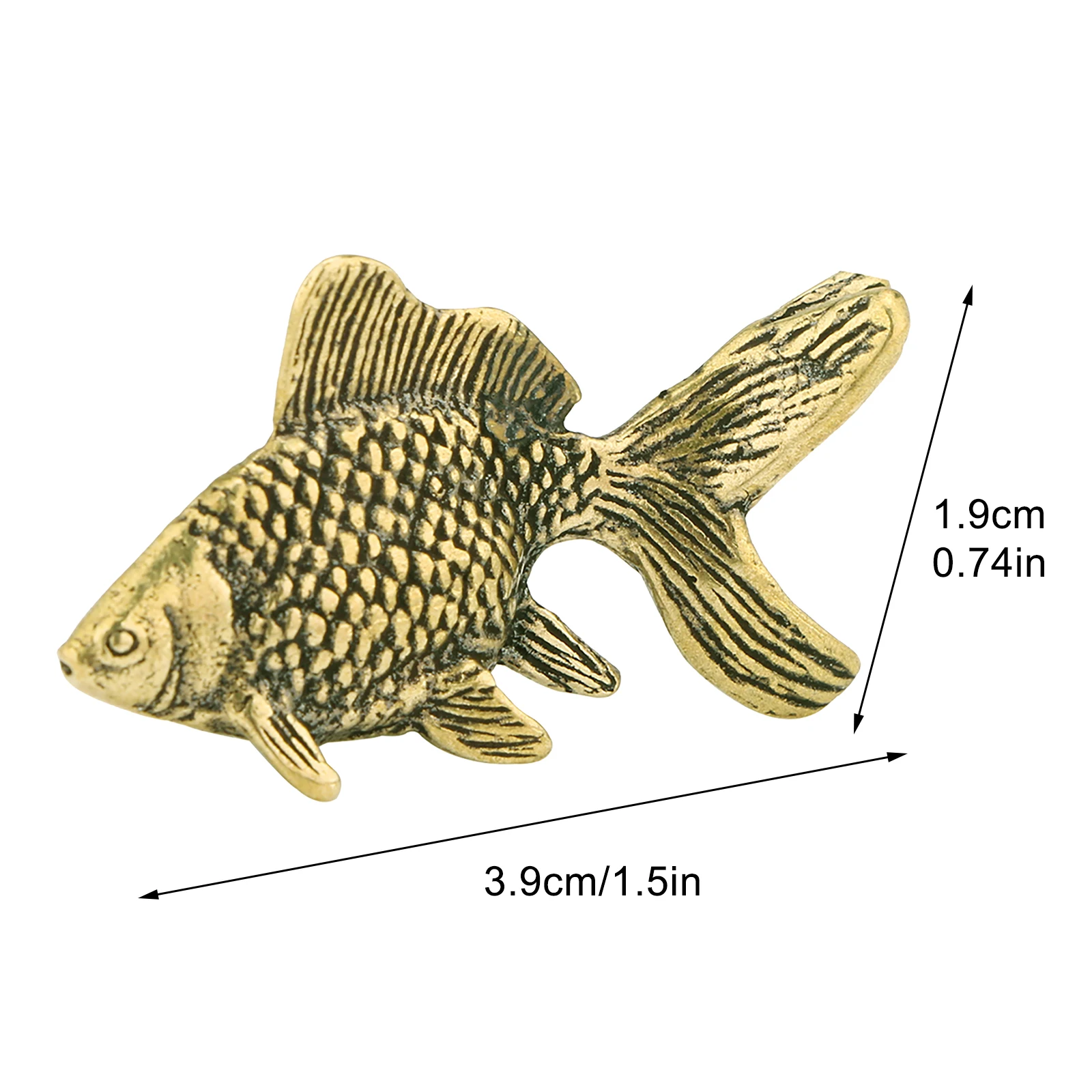 Koi Bronze Ornaments Outdoor Showcase Sturdy 12g Brass Cabinet Creative Decoration Goldfish Tea Pet Decoration