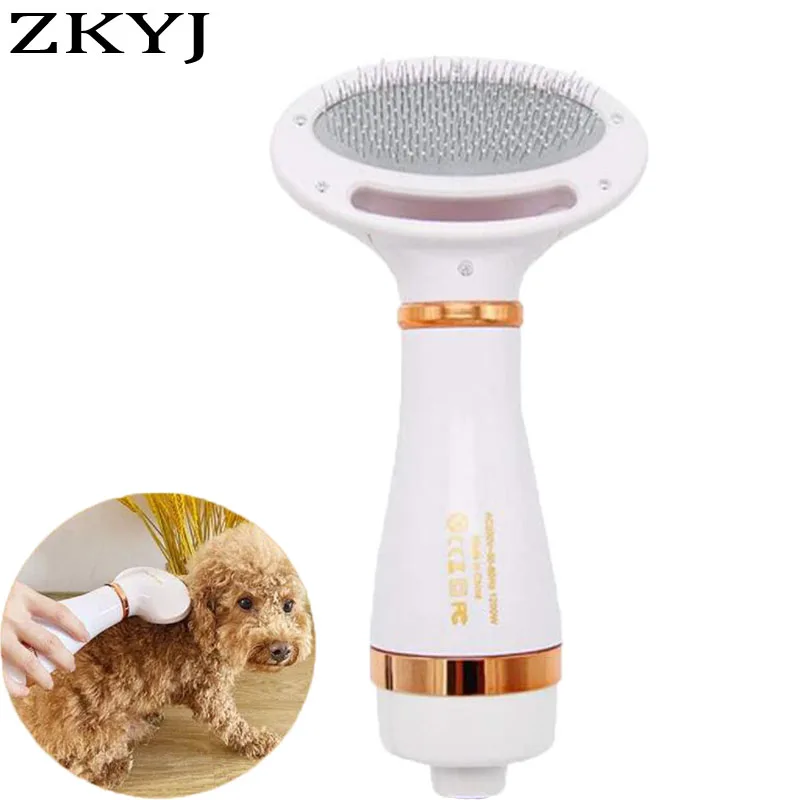 Pet Water Blowing Machine Portable Silent Two-In-One Pet Grooming Hair Dryer With Smooth Brush Suitable For Small And Medium Pet