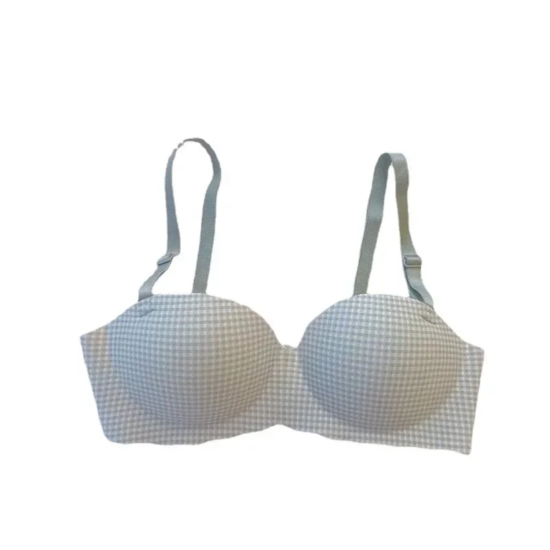 

Seamless Half Cup Cloud Nude Underwear Women Small Breast Gathering Support Anti-Sagging Soft Wireless Bra