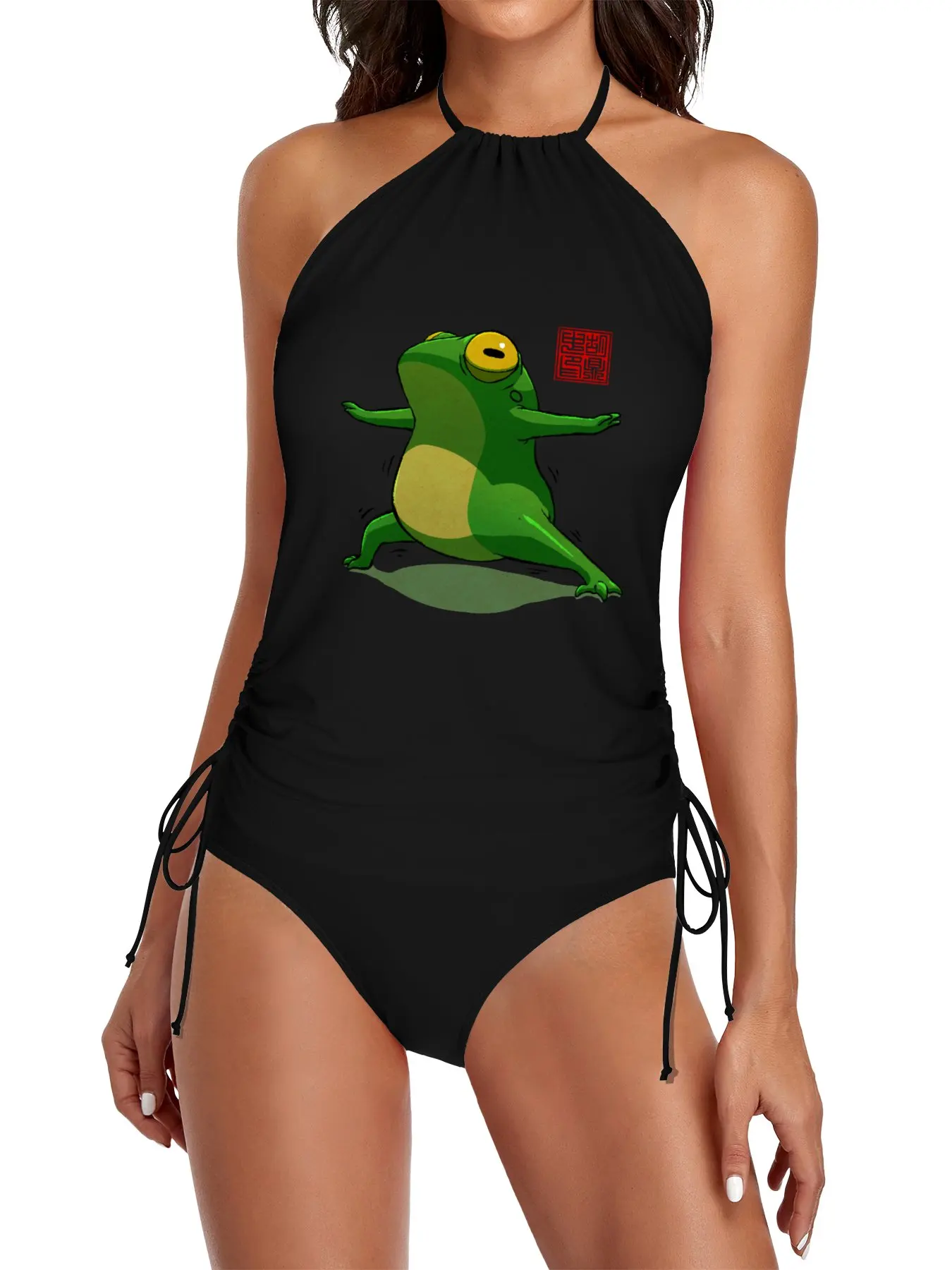 

Yoga Frog Warrior Two Pose Split Swimsuit Set beach set for women Women bikini bikini woman Women beachwear