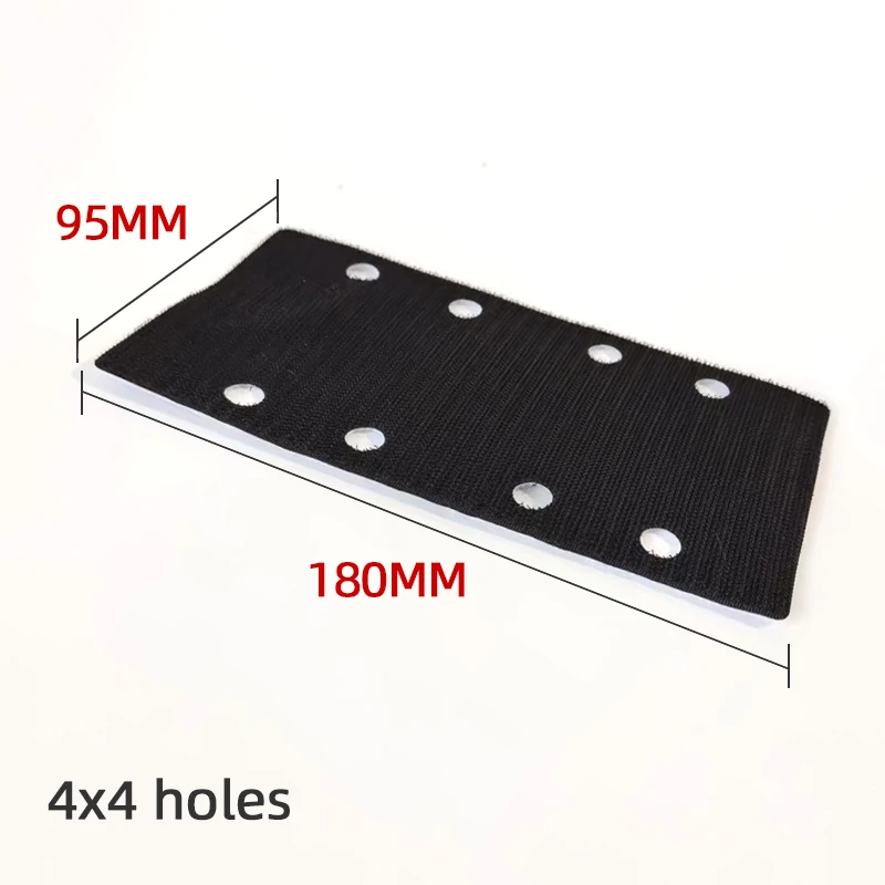 95x180mm Thin Protective Pad Rectangular 8-hole For Festo Dry Sandpaper Machine 4+4 Flocking Self-adhesive Buffer Pad 3mm