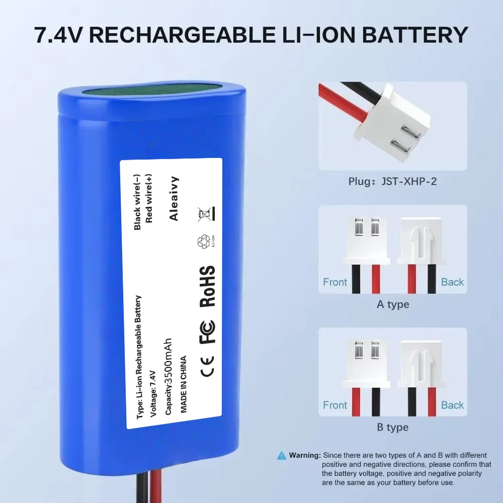 

7,4 В 2600/2800 мАч/3200/3500 мАч 18650 аккумуляторная батарея с защитной схемой XH-2P разъем для динамика мегафона