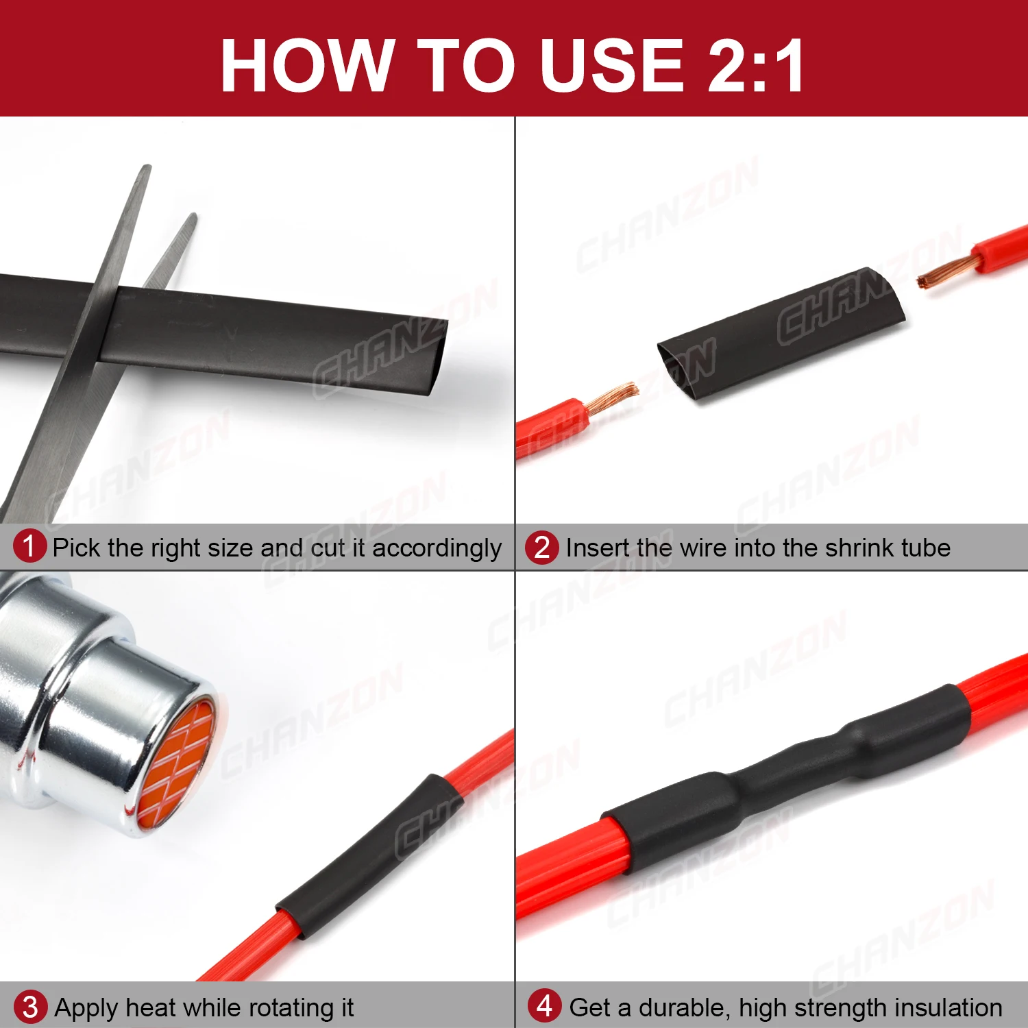 2:1 multi barva topení shrik trubice souprava vyhřívaná zmenšuje balit bužírky páska hadicové drát ochránce smíšený průhledný černá bílá heat-shrink