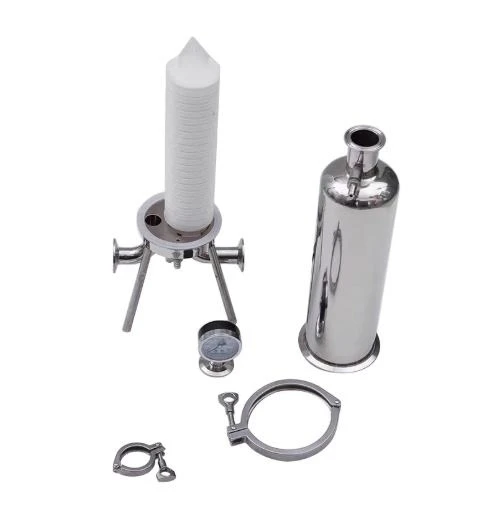 Sterile respirator SS304 Sanitary Pipe Filter Ferrule OD 50.5mm Air Filter Tri-clamp Strainer PPT Filter Element 5"/10"