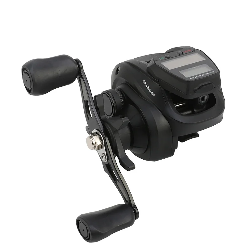 Kawa Fishing Reel 5+1 BearingsElectronic Digital Display Baitcasting Wheel Magnetic Brake Max Drag 16kg Ratio 6.3:1 Weight 248g