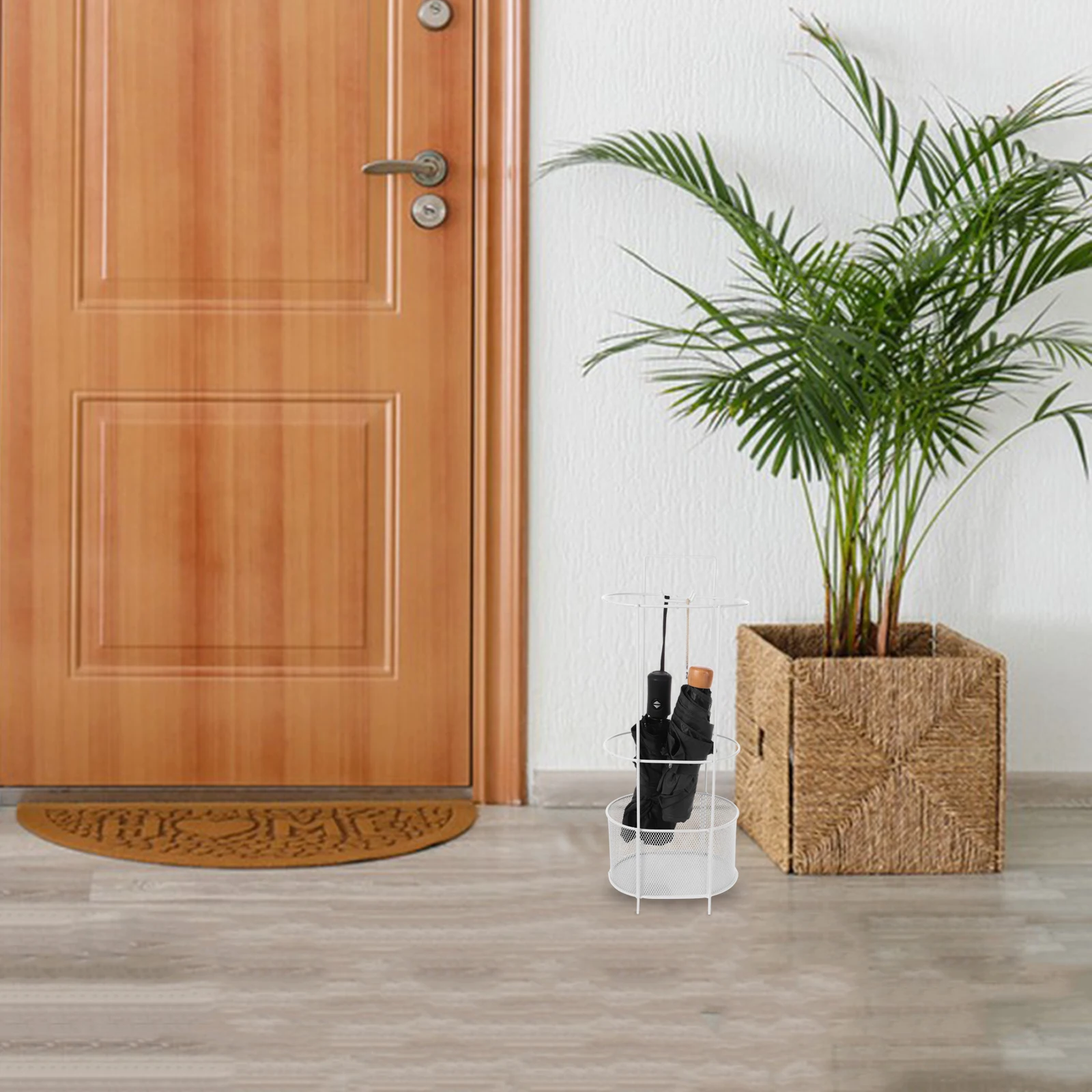 

Storage Rack Rain Bucket Stand Entryway Holder Large Umbrella Stand ganizer Metal Freestanding Umbrella Basket Home Use Elevator
