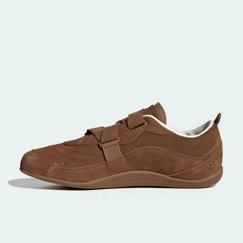 adidas URBAN REVERIE Women Low-Top Casual Shoes, Leather & Cow Split Leather Upper, Comfort Fit Brown Lifestyle Sneakers KJ4034