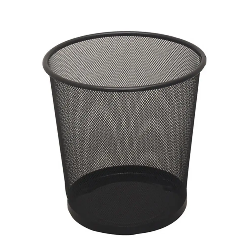 Mesh Trash Bin Paper Basket Kitchen Bedroom Office Rubbish Waste Holder Can Household Home Cleaning Tools Trash Can Dustbin