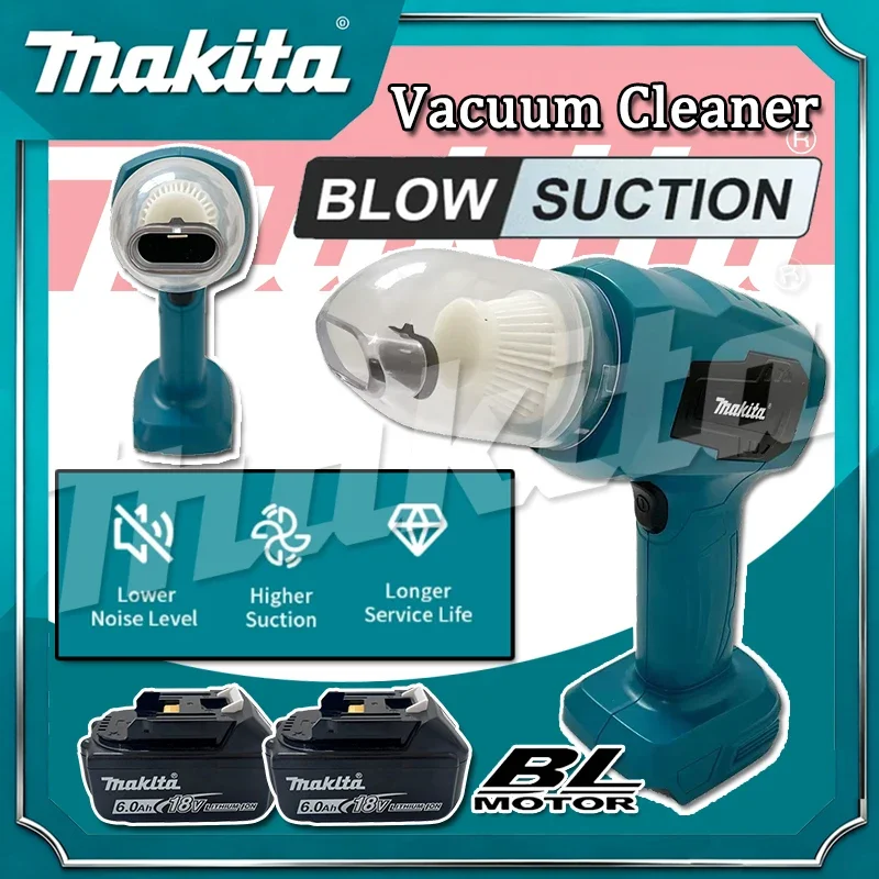 

Мини-электрический пылесос Makita с мощным всасыванием, беспроводной ручной пылесос-воздуходувка для дома с 7 насадками для аккумуляторов 20В/18В