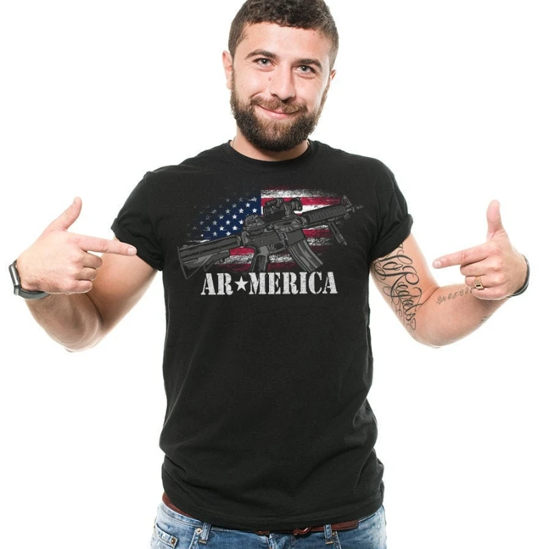 Ar Merica T Shirt Funny 15 Usa Flag Patriotic Gun Owner Freedom Independence Day