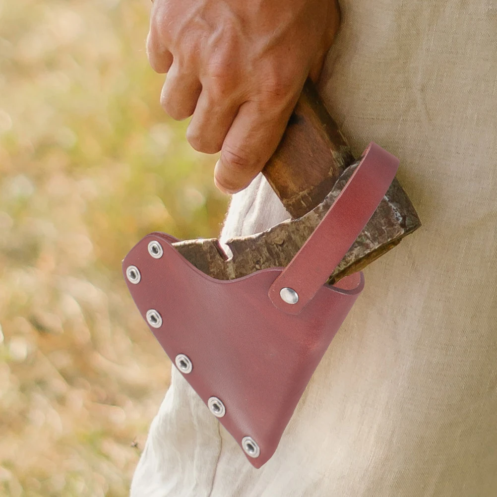

Hatchet Sheath Portable Camping Axe Cover Thick Material Snap Buttons Outdoor Tool Protector For Farm Use