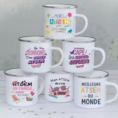 Super Atsem Enamel Cups Gift Idea for Atsem Coffee Lover Original Gifts Creative Coffee Mug End of School Year Gift