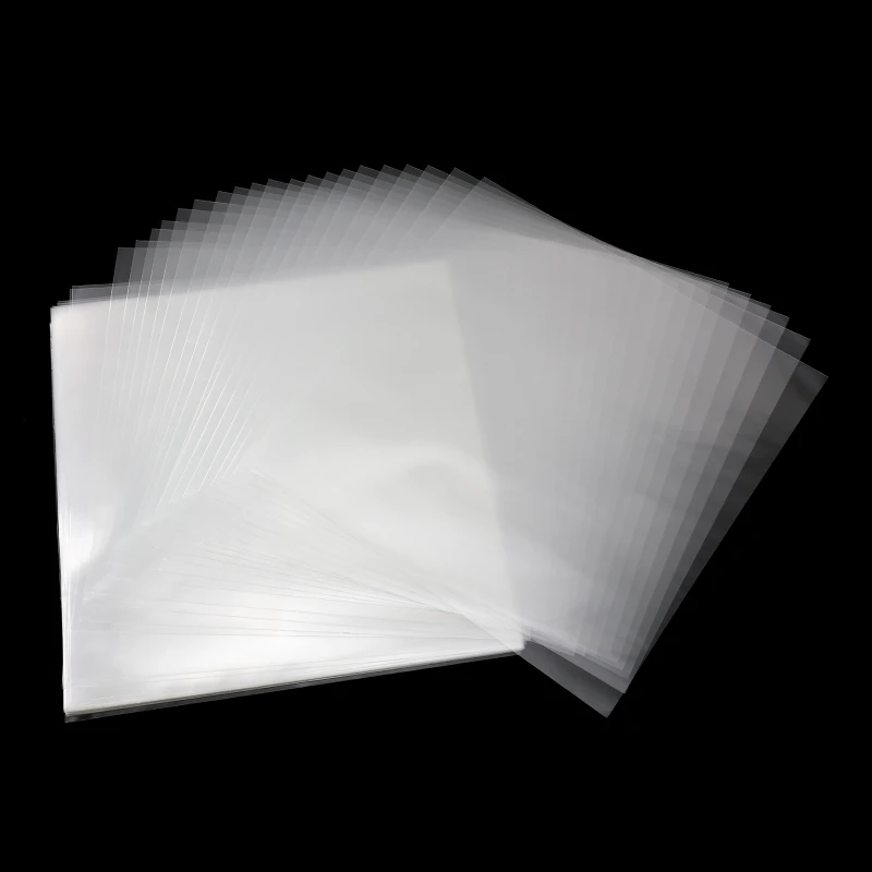 Thicker 50PCS LP Record Outer Sleeves Transparent OPP Record Disc Protective Storage Bags for Turntable Player LP Vinyl Record