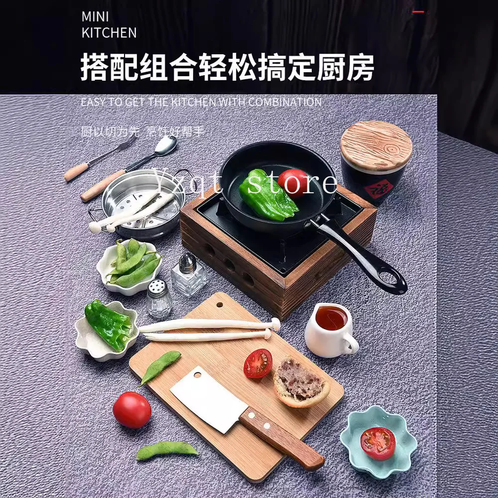 

Mini Kitchenette Products Real Cooking Full Set Cooking Toys Children's Small Kitchenware Real Cooking Set Girl