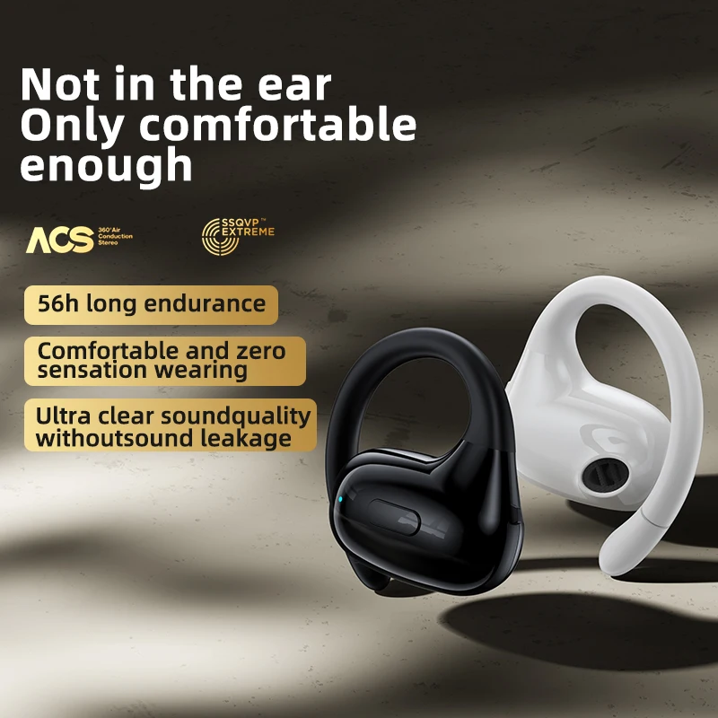 New Open Sports Headset Bluetooth 5.3 Stereo Music Wireless headphones Ear Hook Single-Ear Hands-Free Business Calling Earphone