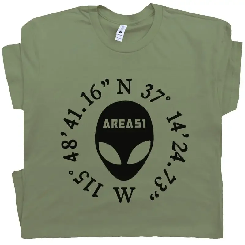 Area 51 T Shirt Coordinates Ufo Abduction Alien Roswell New Mexico
