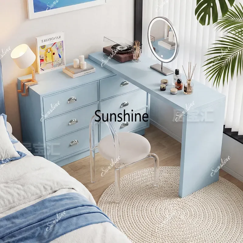 YYModern Makeup Vanity Table Storage Women Bedside Organizer Cosmetics Dressing Table Beauty Comfortable Vestidores Home Furnitu