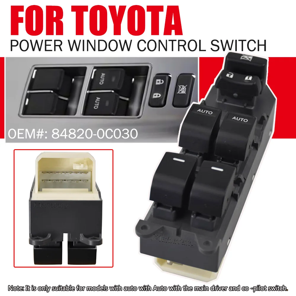 

Electric Power Window Control Switch 84820-0C030 848200C030 For Toyota Sequoia Tundra 2008-2018 Car Accessories