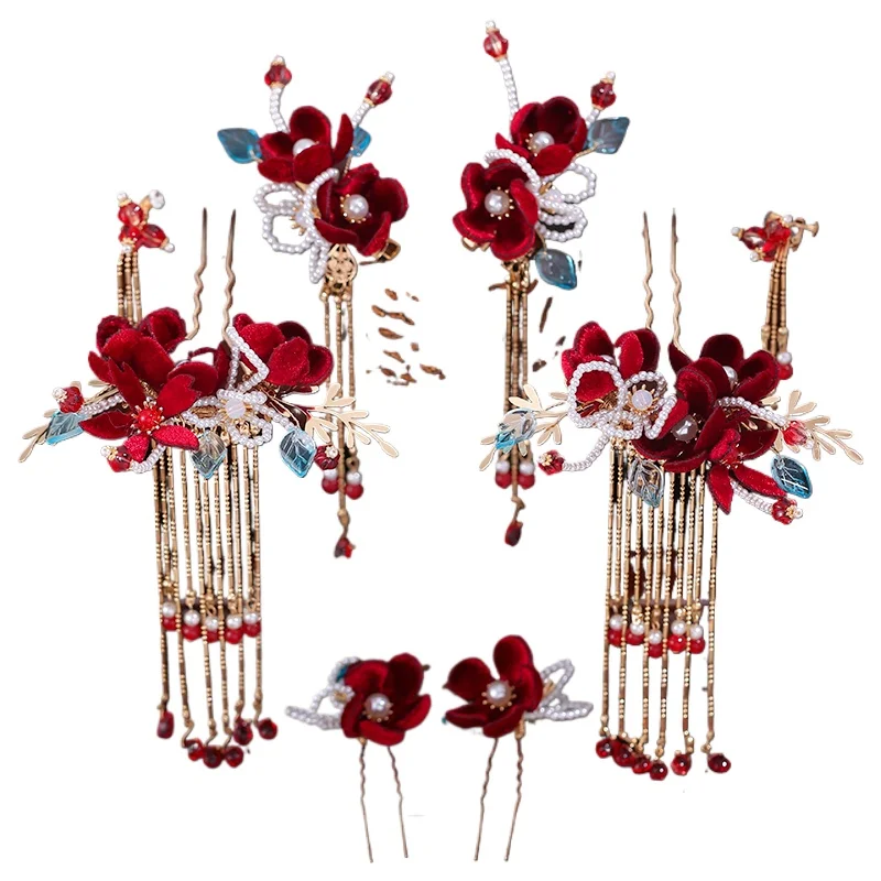 abbigliamento-da-sposa-cinese-accessori-per-capelli-abiti-da-spettacolo-di-nozze-fiore-di-flanella-bordeaux-copricapo-da-sposa-classico