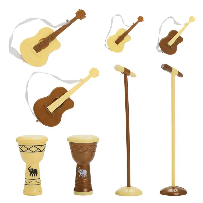 Ensemble de poupées noires pour enfants, jouets pour enfants, Instrument de musique, papa, mère, sœur, frère, jeu, figurines africaines pour enfants, nouvelle collection