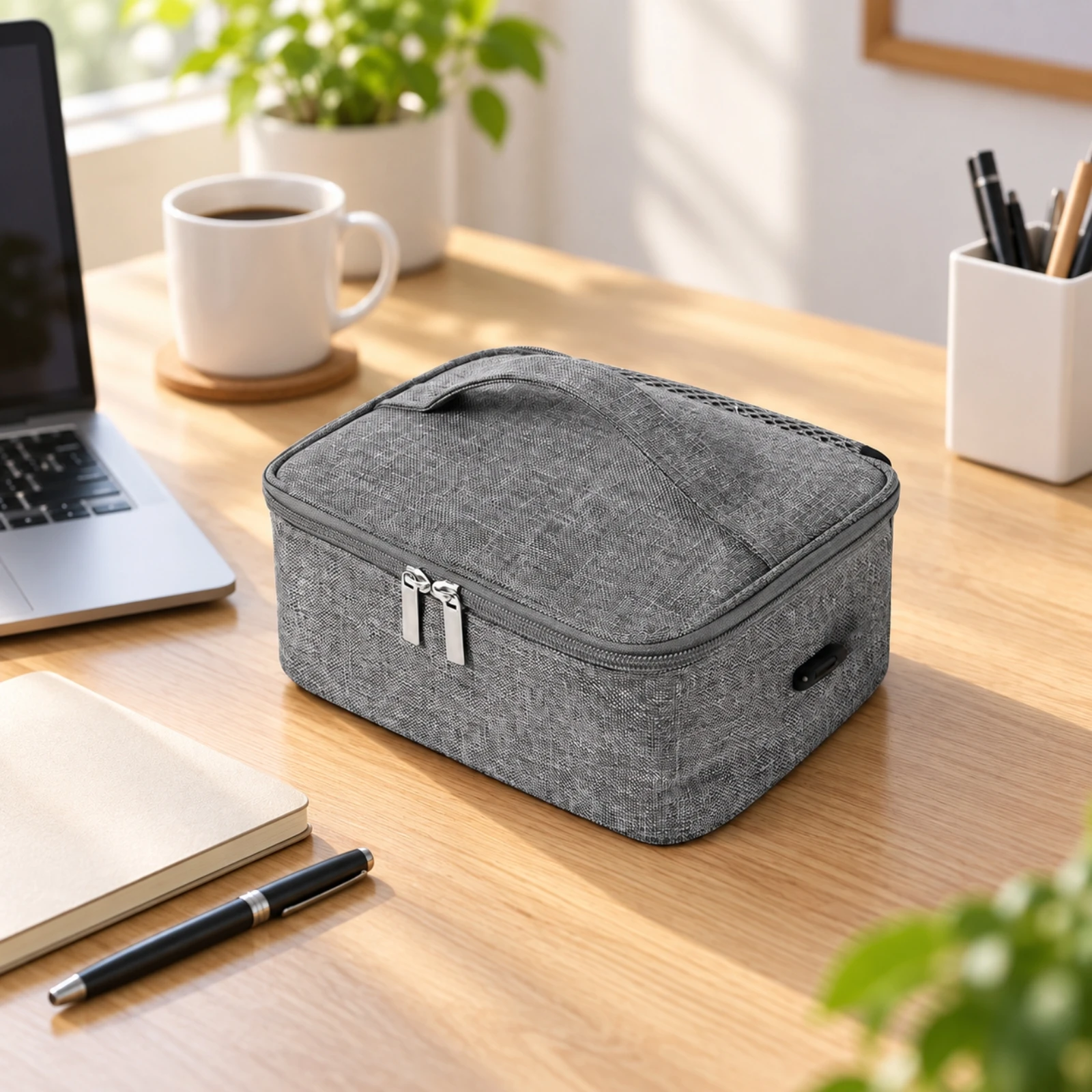 Portable Food Warmer Portable USB Heating Lunch Bag Meal Tote Space-Saving for Office, Travel