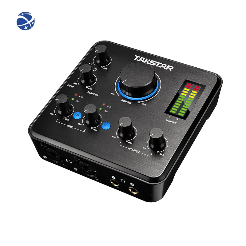 

YYHC MX630 professional live audio sound card mixers dj controller studio xlr sound card recording interface