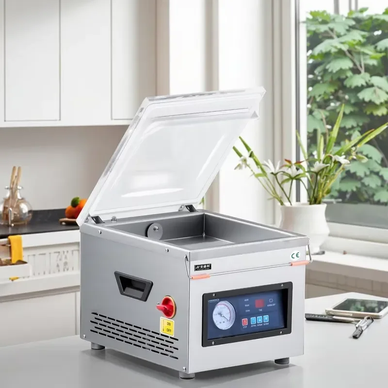 

Industrial Electric Automatic Fruit and Meat Vacuum Sealing Machine Dry Wet Food Preservation Desktop Vacuum Packaging