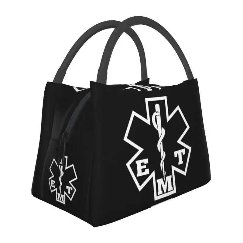 

EMT Star Of Life Portable Lunch Boxes Women Multifunction Paramedic Medical Cooler Thermal Food Insulated Lunch Bag Container