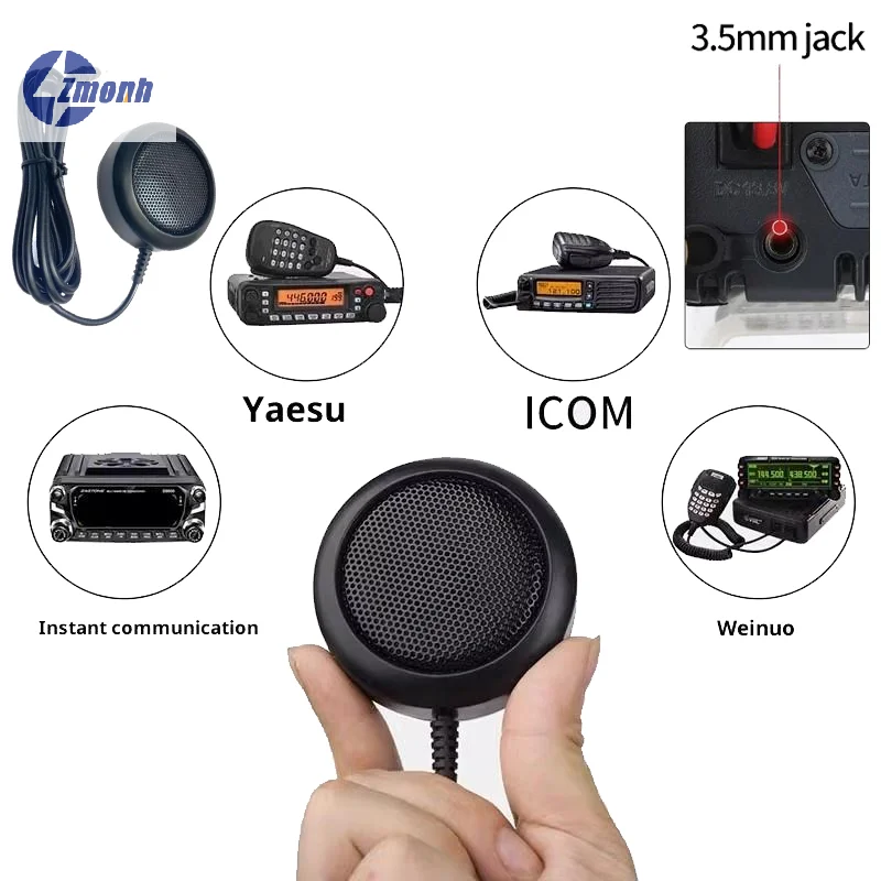 

New！1Pcs Universal 3.5mm Audio Plug Car Radio Mini External Speaker Clear Sound With KG-M70 AR-M6 AR-318 CB Mobile Radio