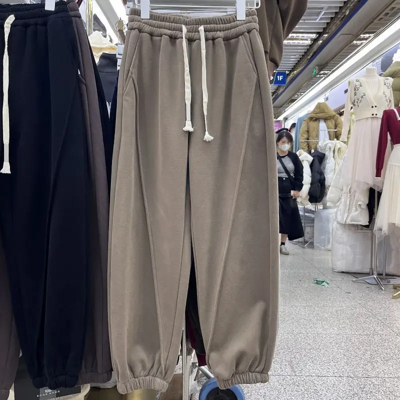 

Extra Large 300 Pou Fce Lined Thiened Retro Harem Sweatpants Men Autumn Winter Loose Cuffed Spor Pants Casual Trousers