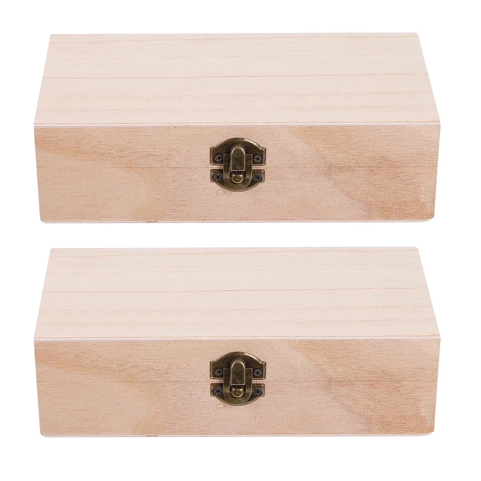 

Solid Wood Gift Box Christmas Decoration Boxes Decorative Storage with Lids Wooden Small for Gifts Hinged Bride