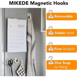 Móc từ tính Neodymium mạnh mẽ, vòng kim loại móc cong, treo treo, tủ lạnh, tường, chìa khóa, siêu mạnh, 10 chiếc, 20pcs 6 IMA bán hàng chính cho khóa - №2