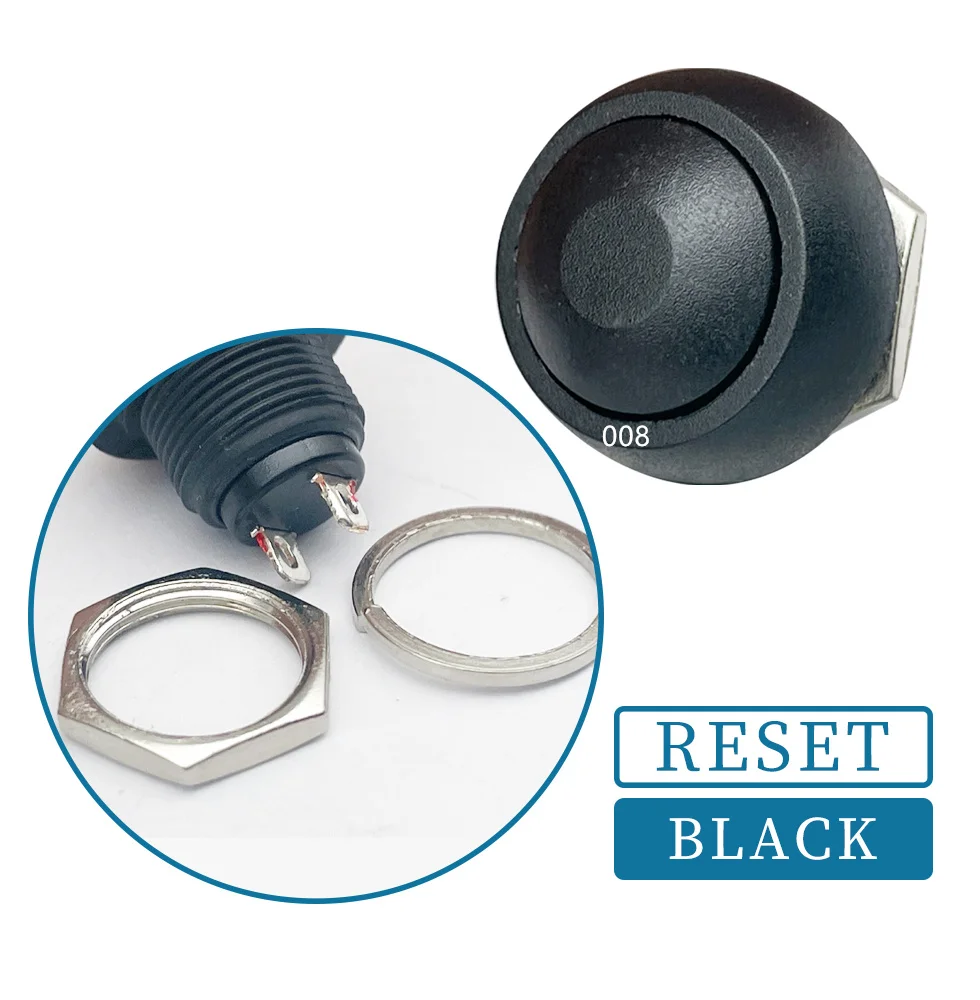 1Pcs pbs-33b 2Pin Mini Switch 12mm 1A waterproof switch pbs33b 12v momentary Push button Switch reset Non-locking pbs-33b