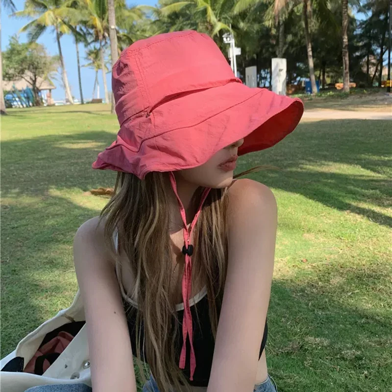 chapeu-de-pesca-feminino-de-verao-com-protecao-solar-leve-para-atividades-ao-ar-livre-com-laco-e-aba-larga-estilo-casual