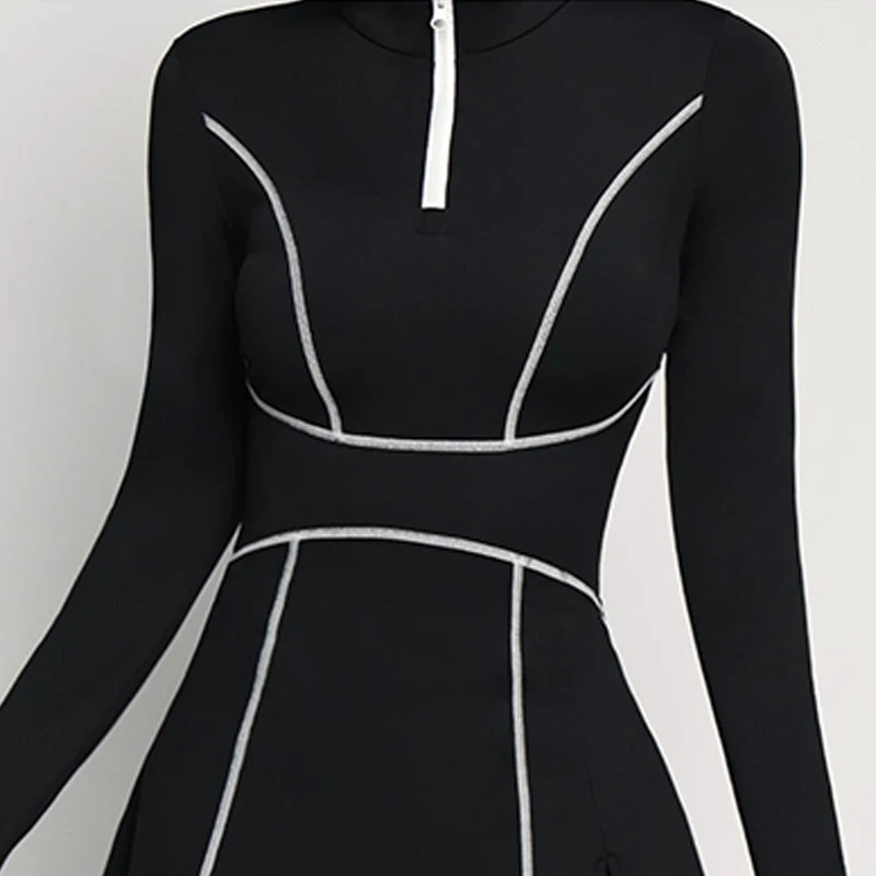 black long sleeve tennis dress Amazon.com: Tennis Dress for Women Long Sleeve Athletic Dress with Built in Shorts Golf Dress Workout Dresses with Pockets Black : Clothing, Shoes & Jewelry