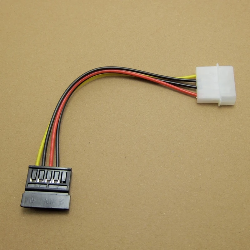 IDE Molex 4-Pin Male To Serial ATA SATA 15-Pin Female Power Adapter Cable Cord