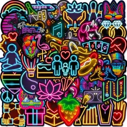 50PCS Neon Cool Cartoon Graffiti Waterproof Stickers Creative Decoration DIY Guitar Laptop Skateboard Car Phone Sticker