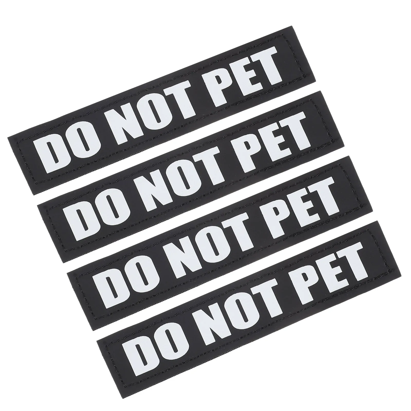 

2 Pairs Dog Harness Patches Reflective Safety Stickers PU Material Removable for Pet Vest Decor Reflective Dog Patches