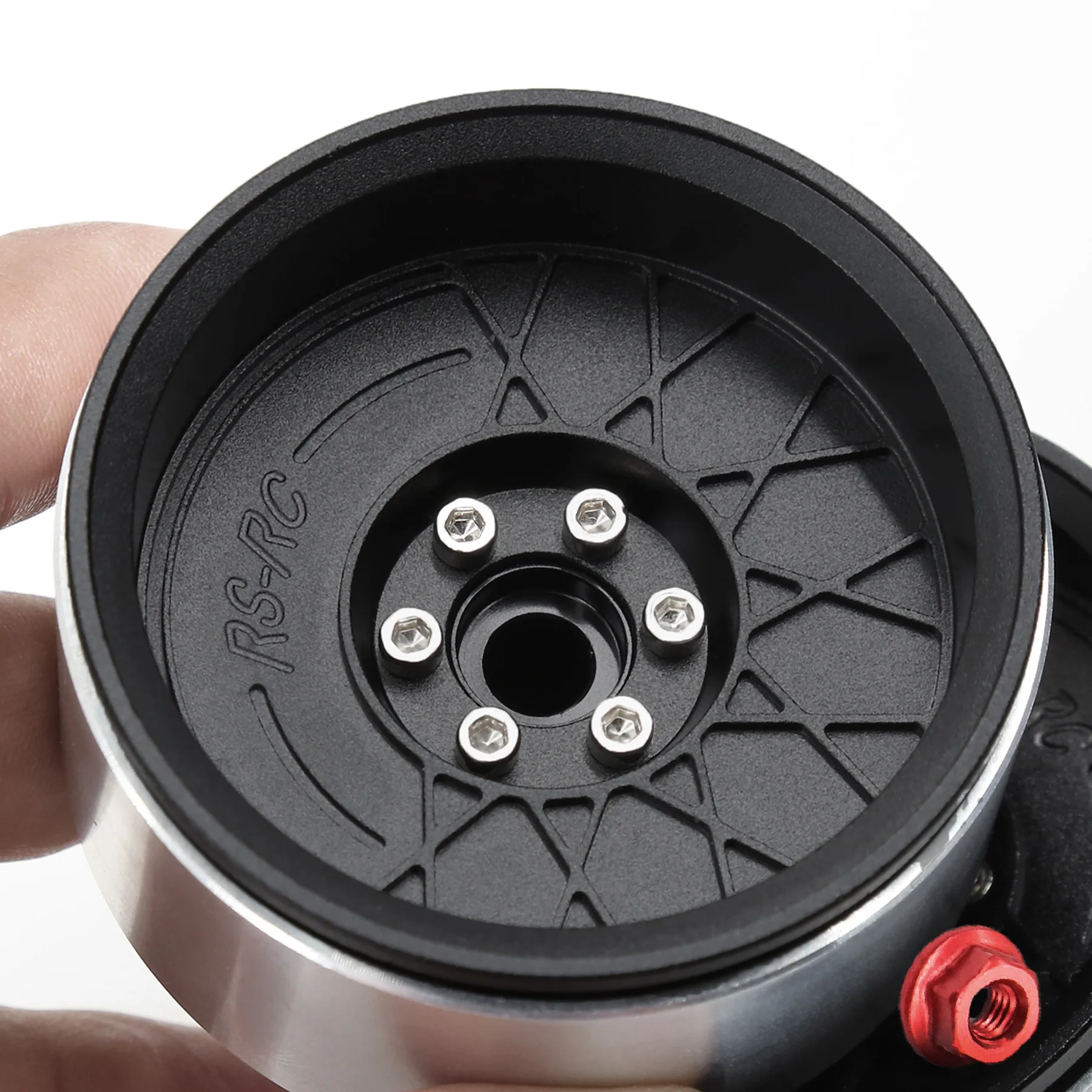 RS 2.2インチCNCアルミ合金ビードロックホイールリム 1/10 RCクローラーカー SCX10 Axial SCX10 Wraith TRX-4 D90 アップグレードパーツ用