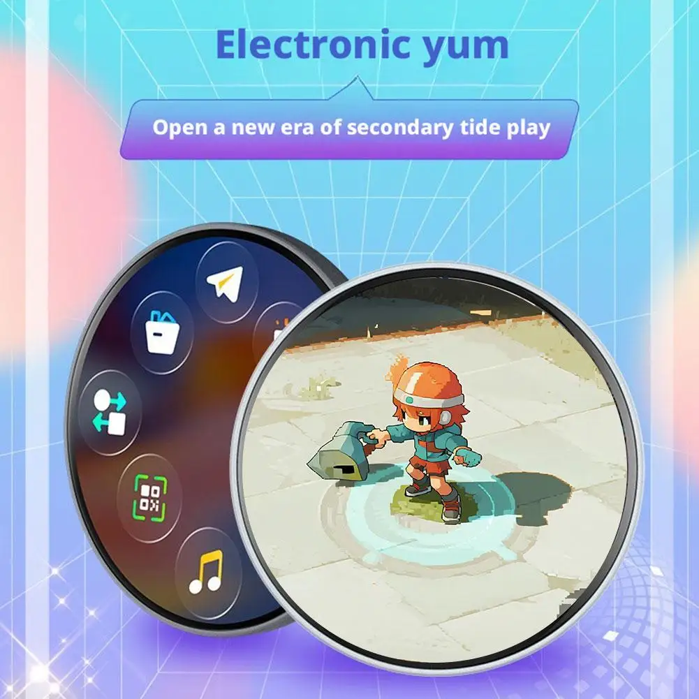 

Bluetooth Digital Display Badge Pin Custom Animation Cyberpunk Anime Toy with Video Photo Display Cute Screen Badge