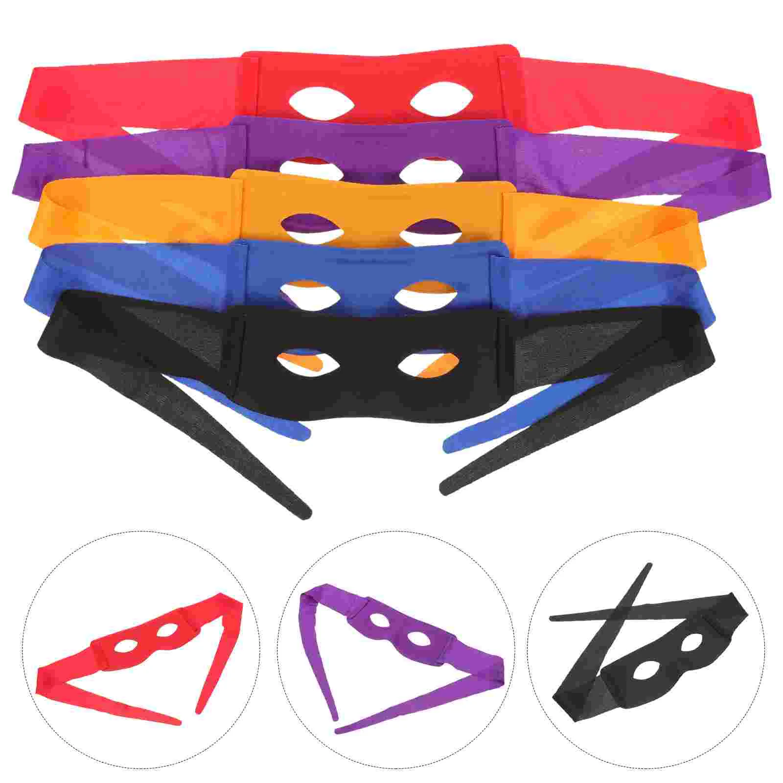 5 Pcs Personalized Simple Mask European and PVC Composite Color for Party Eye Men Halloween