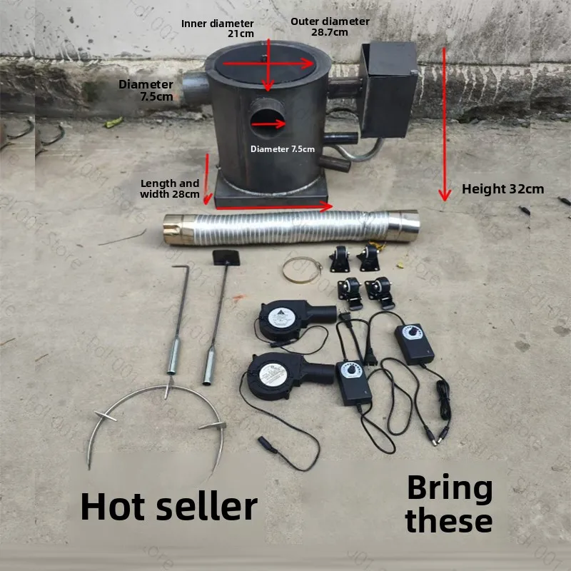 

New Waste Combustion Stove Warm Air Hot Blast Stove Heating Cooking Vegetables Greenhouse Warming Rural Household