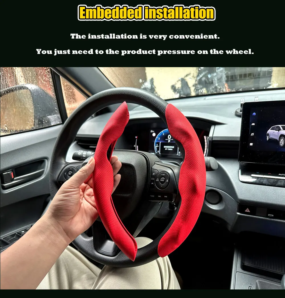 Geeignet für Tesla Rutschfeste Lenkradabdeckung mit Schnalle für Model 3 Y X S Model3 Highland Cybertruck ModelS Plaid Model-X – Detail 3