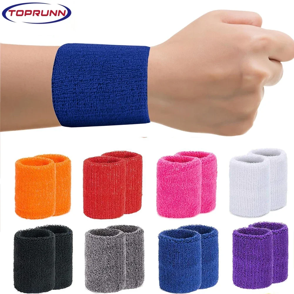 1/2PC Towel Sports Wristbands Tennis Sweat Bands Wrist Guard For Basketball Volleyball padel Fitness Sweatbands Wrist Wrap Cuff