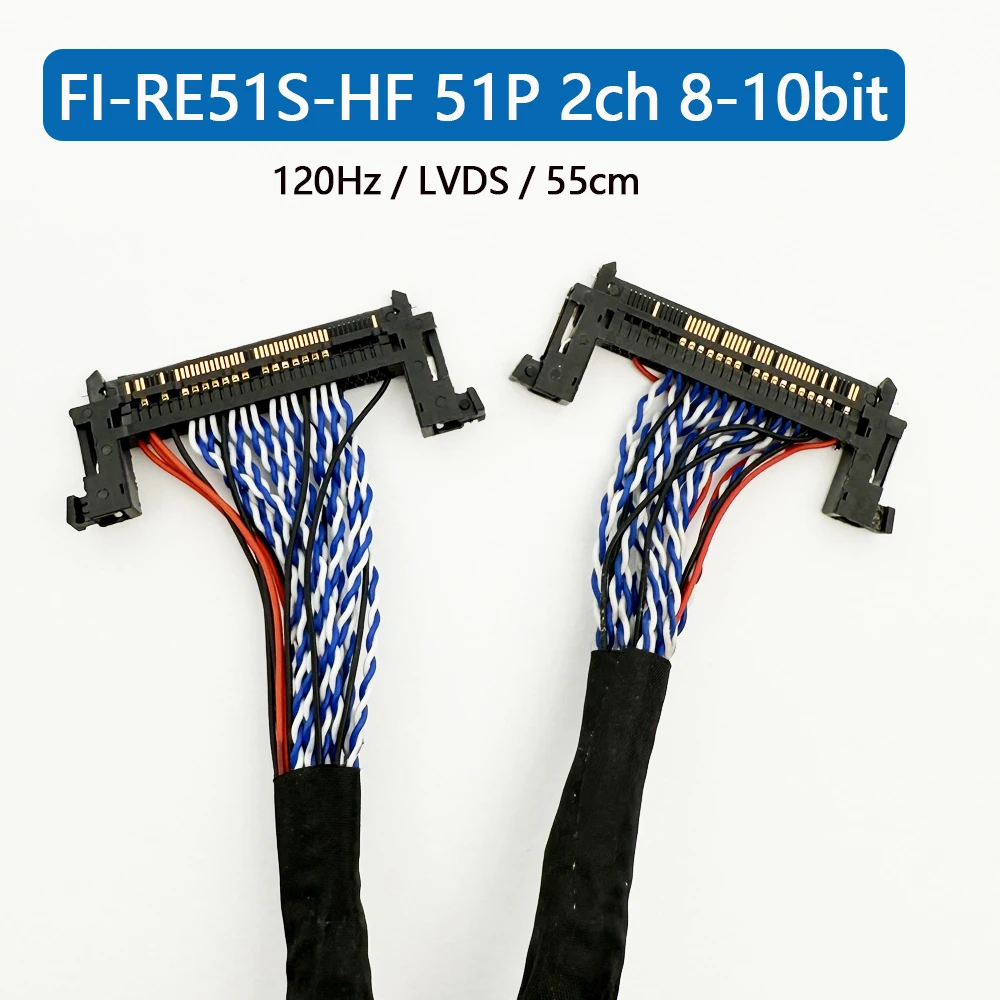 

FI-RE51S-HF 0,5 мм 51p 2ch 10-битная кабель низковольтной дифференциальной передачи сигналов 55 см для samsung /LG AU 40P DuPont для 26-65 "51pin 2ch 10bit разъем