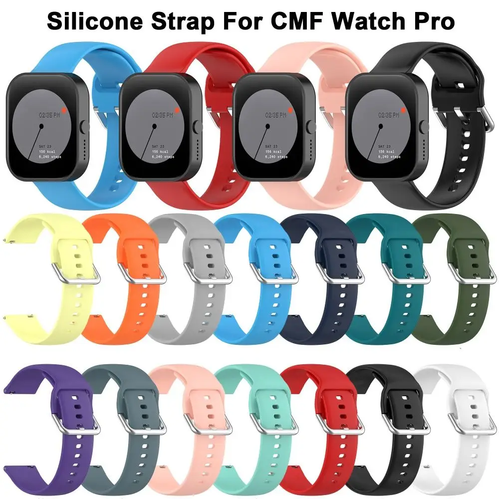 Pulseira de silicone de substituição macia pulseira 22mm acessórios pulseira de relógio inteligente para cmf relógio pro